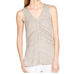 Metallic White House Black Market Tunic Sweater